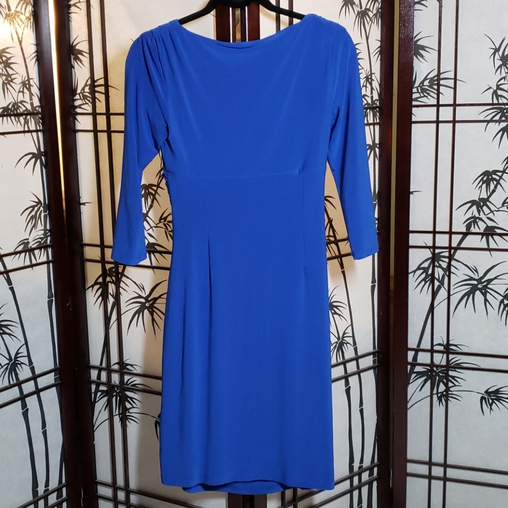 RALPH LAUREN BLUE WRAP DRESS - Picture 2 of 3